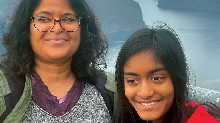 Julekha Dash and Muskan in Norway. COURTESY OF JULEKHA DASH