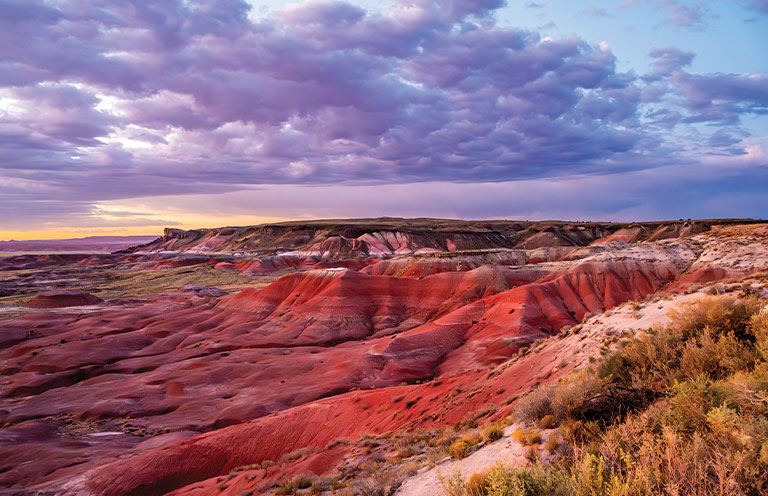 Painted Desert in Petrified Forest National Park in Arizona
