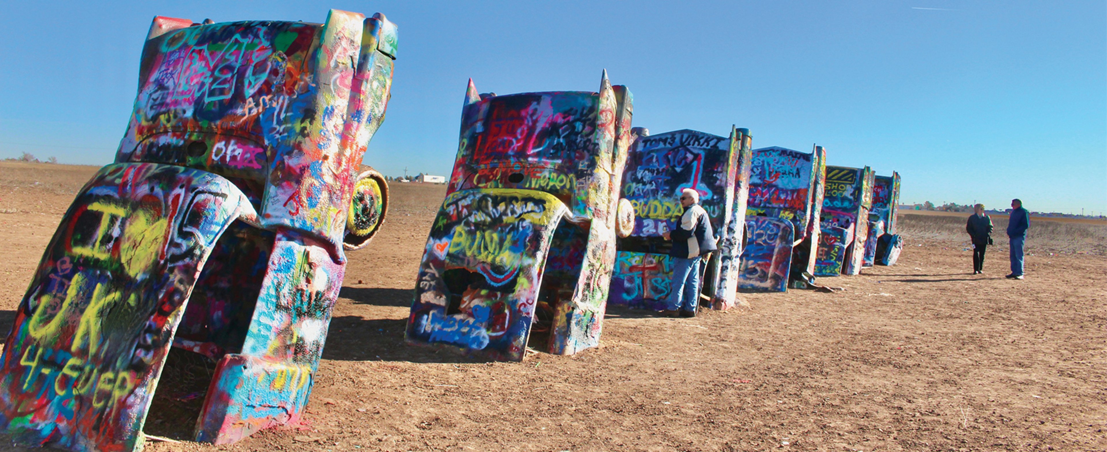 The Cadillac Ranch along Route 66