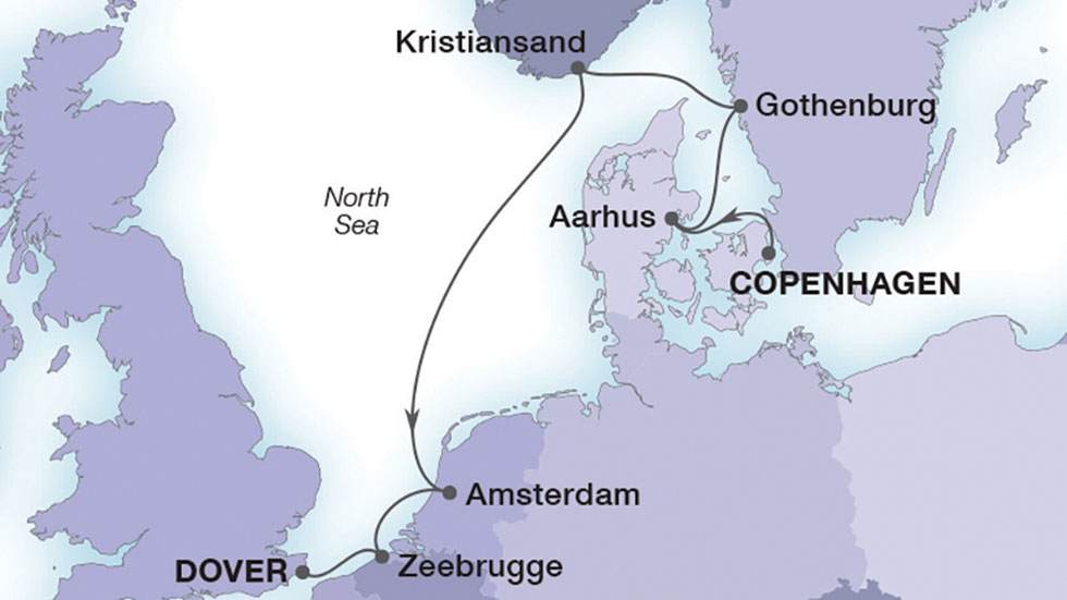 Seabourn Ovation itinerary map