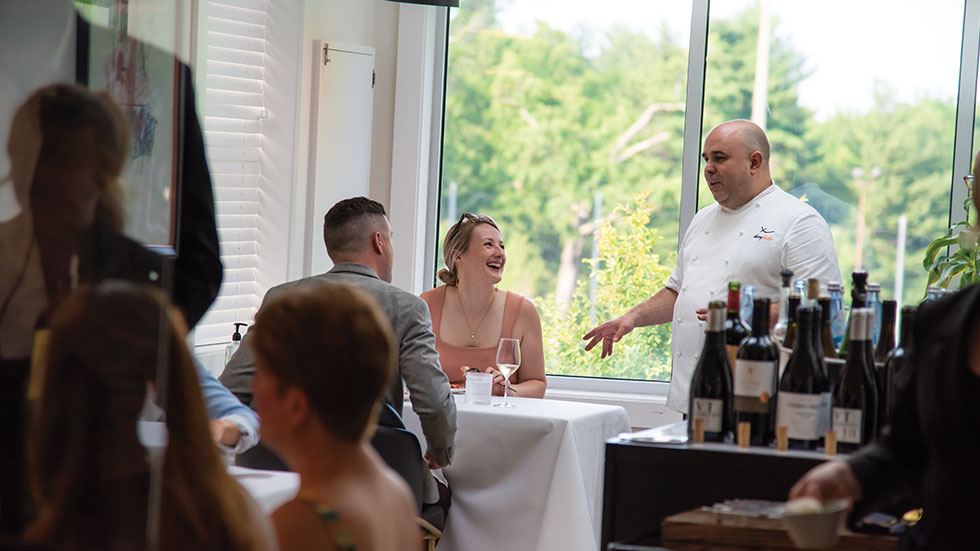 Chef Danny Lledó greets diners at his AAA Five Diamond restaurant Xiquet. Photo by Sarah Matista/Xiquet