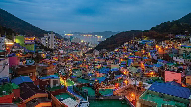 Busan’s Gamcheon Culture Village is a colorful maze; photo by Kinsei/stock.adobe.com