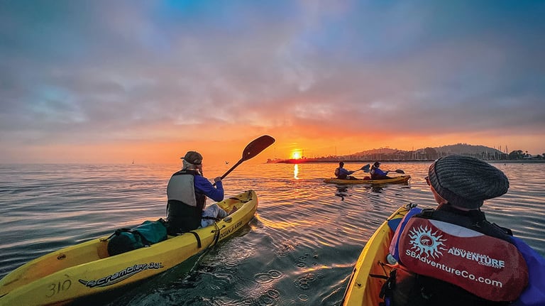 Santa Barbara Adventure Co. offers sunset kayak tours; photo courtesy of Santa Barbara Adventure Co.