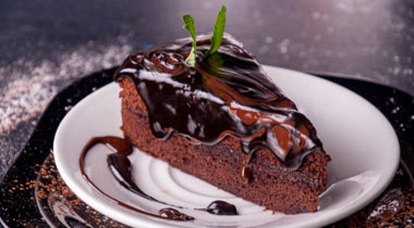 Plated Chocolate Cake