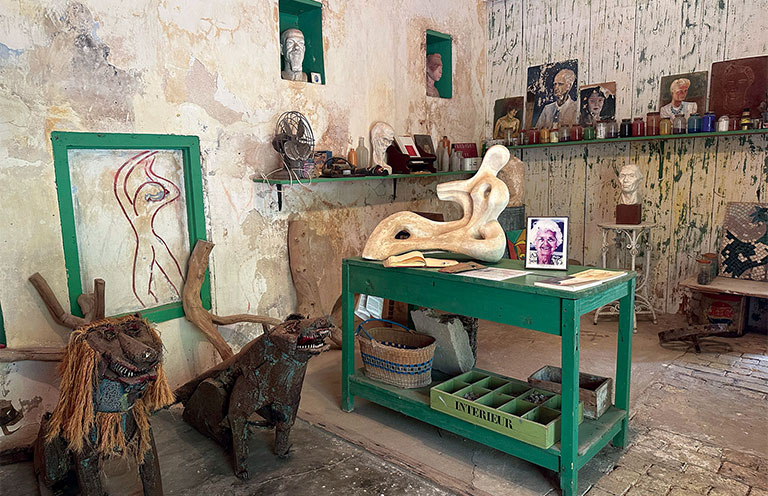 The art studio of May Henriquez at Landhuis Bloemhof