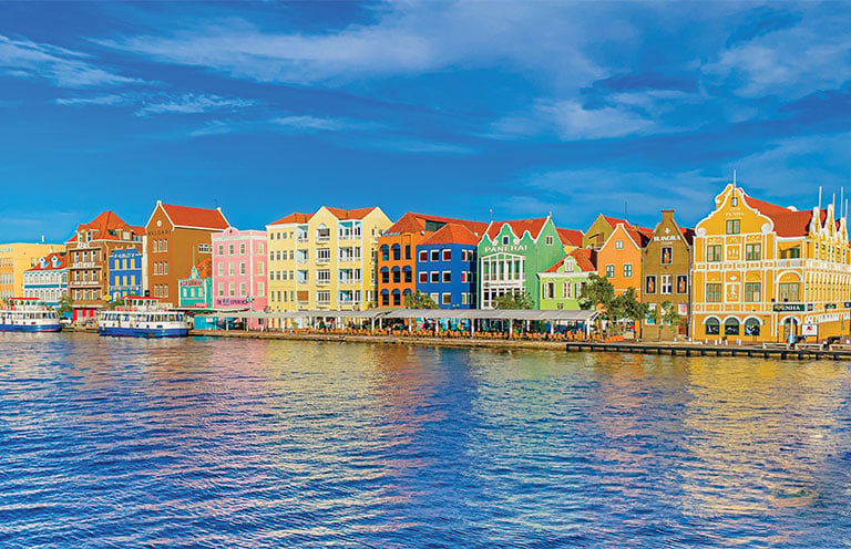 Willemstad’s iconic architecture reflects Curacao’s multicultural heritage