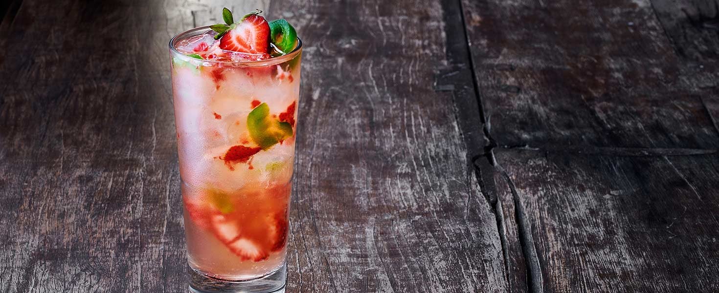 strawberries on fire
