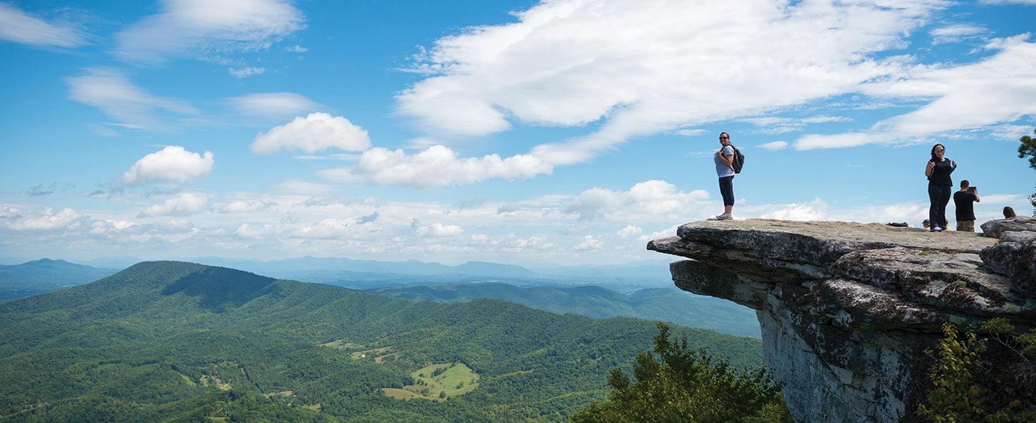 McAfee Knob, Virginia. Photo courtesy of Visit Vbr/Where’s Gordo Photography 