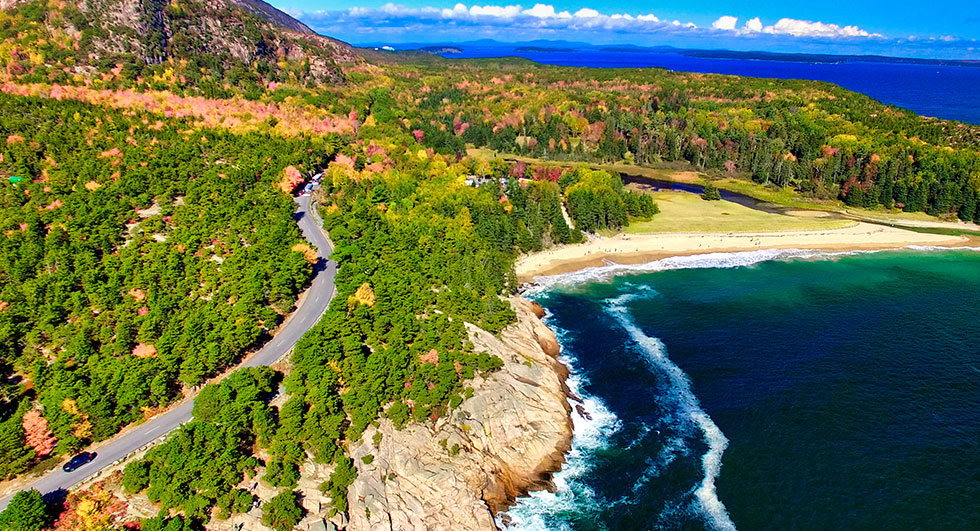 Acadia National Park in foliage season, Maine. Photo by Paola Giannoni/iStock.com