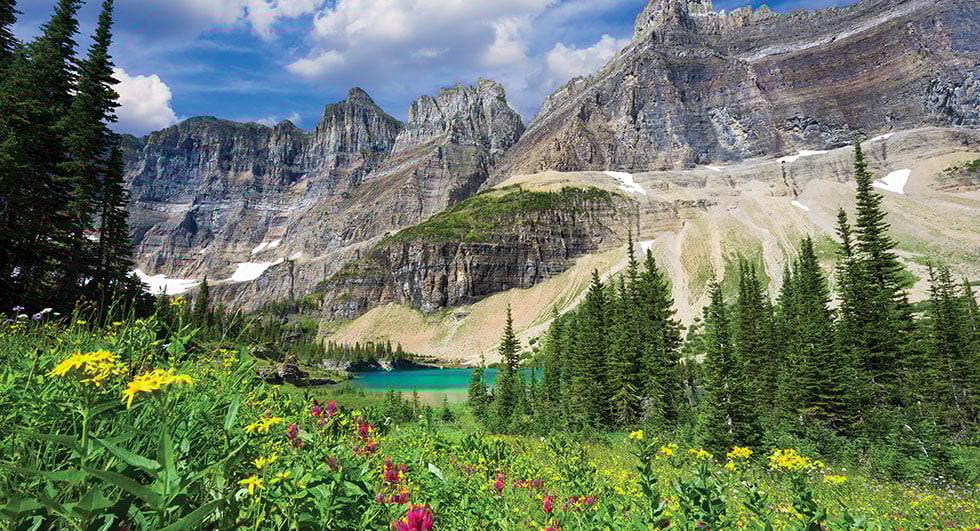 Glacier National Park Montana Ice berg Lake Trail