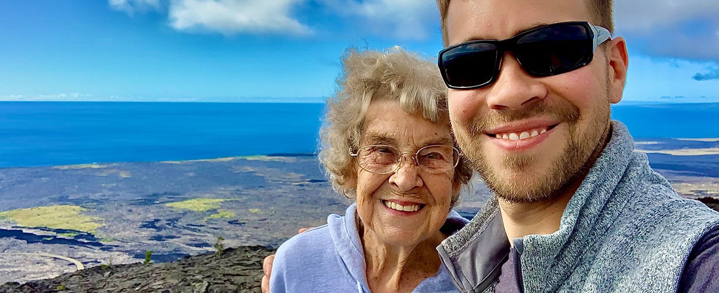 Brad Ryan Brad and Grandma Joy
