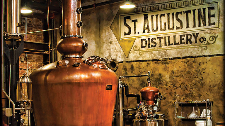 Sample the spirits at St. Augustine Distillery.; photo courtesy of FloridasHistoricCoast.com