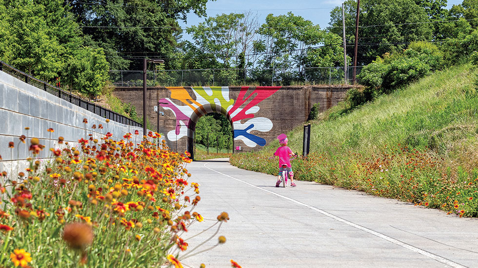 Atlanta Westside Beltline Tunnel Mural. Photo courtesy of Atlanta Convention & Visitors Bureau