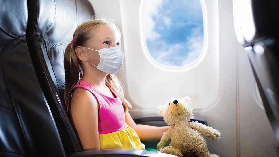 Young girl flying