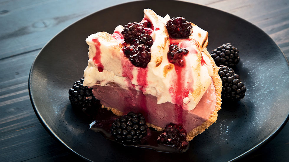 Mile High Blackberry Ice Cream Pie from Shenandoah National Park