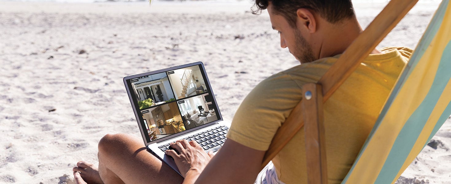 Checking on your house while on the beach
