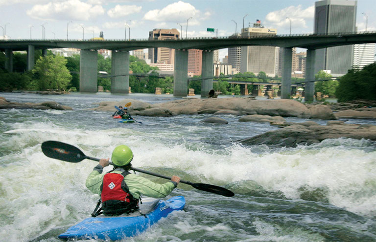 Kayaking on the James River