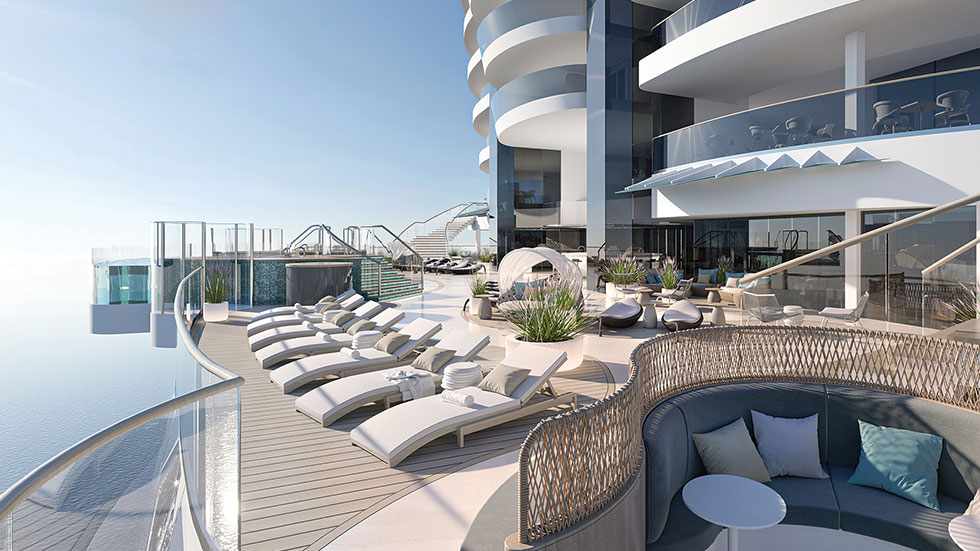 The Sun Princess’ Wake View Terrace. Photo courtesy of Princess Cruises