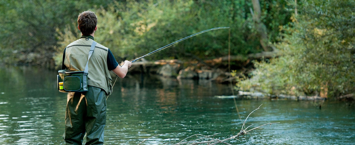 man fishing