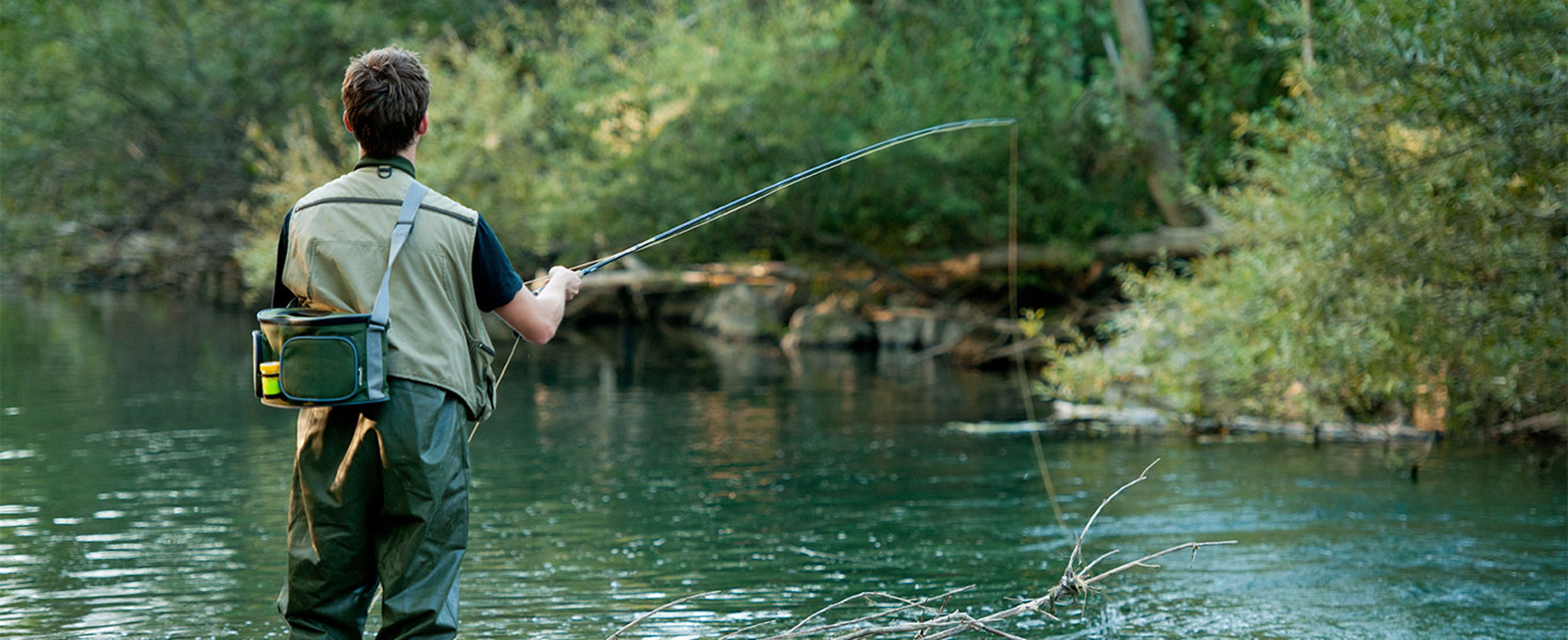 man fishing