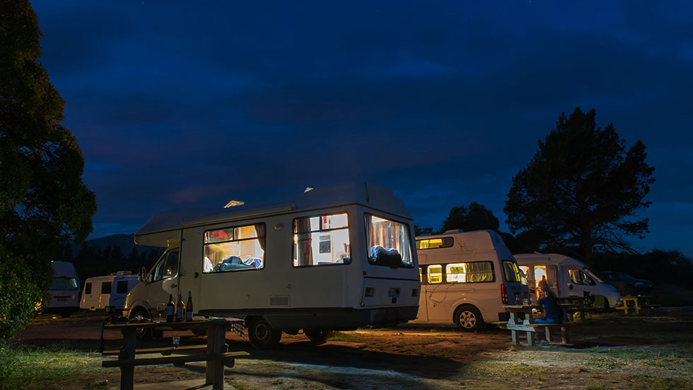 RV at night