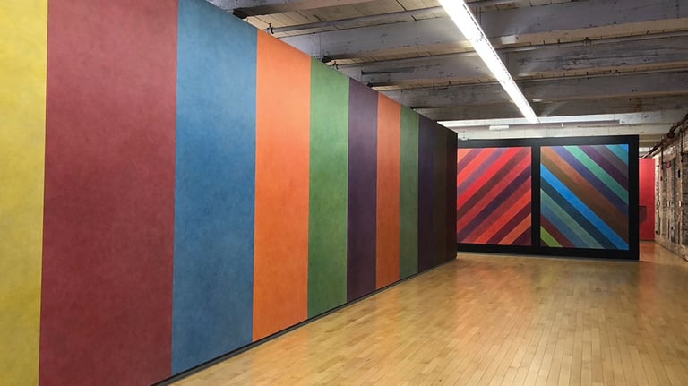 Sol Lewitt wall drawings at MASS MoCA