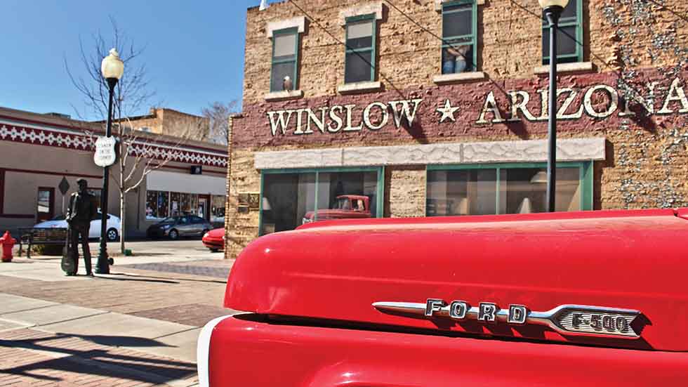 AZ Road Trip Such a fine sight to see. The famous corner in Winslow, Arizona. Photo by Larissa Milne