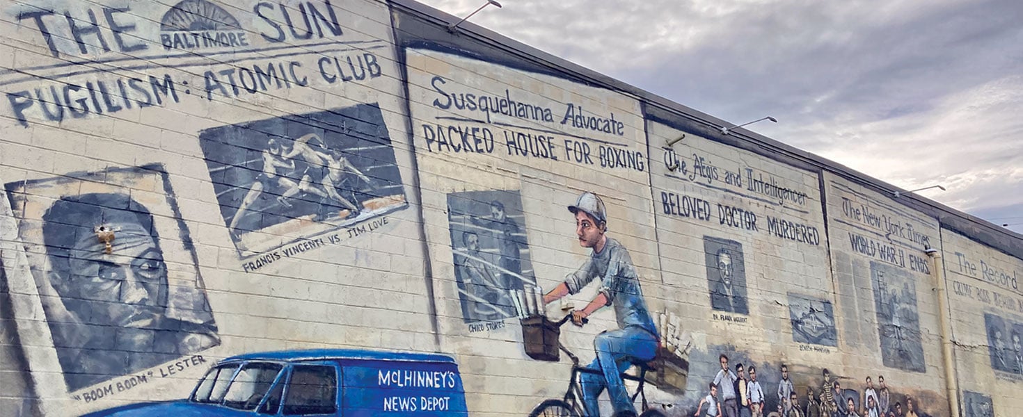 The Newsies mural