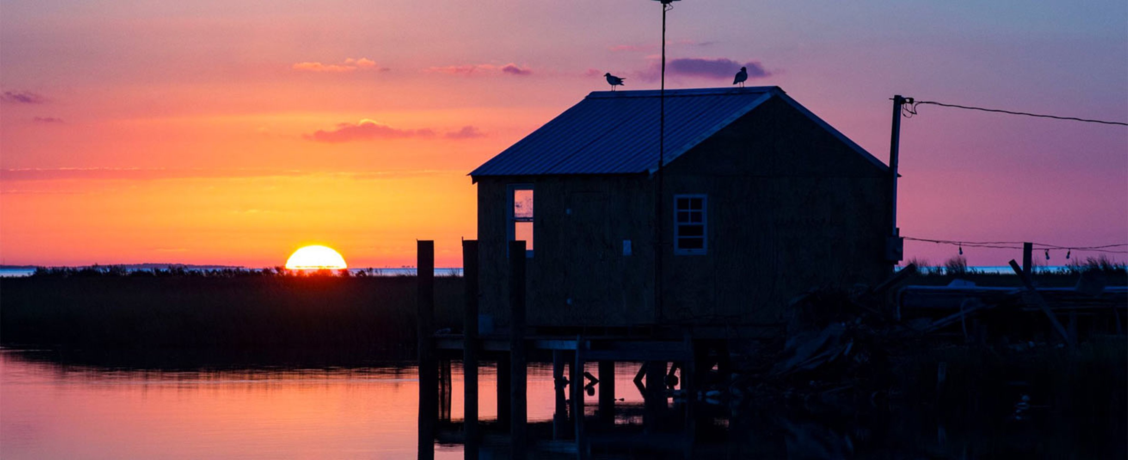Smith Island at sunset