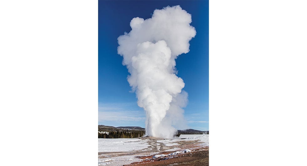 Yellowstone Old Faithful. Photo by NPS Jacob W Frank