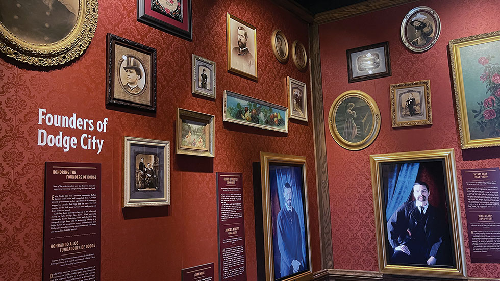 Dodge City Boot Hill Museum exhibit on founders photo by MeLinda Schnyder