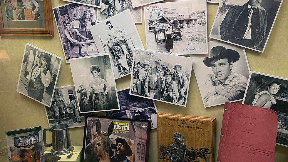 Gunsmoke memorabilia on display photo by MeLinda Schnyder