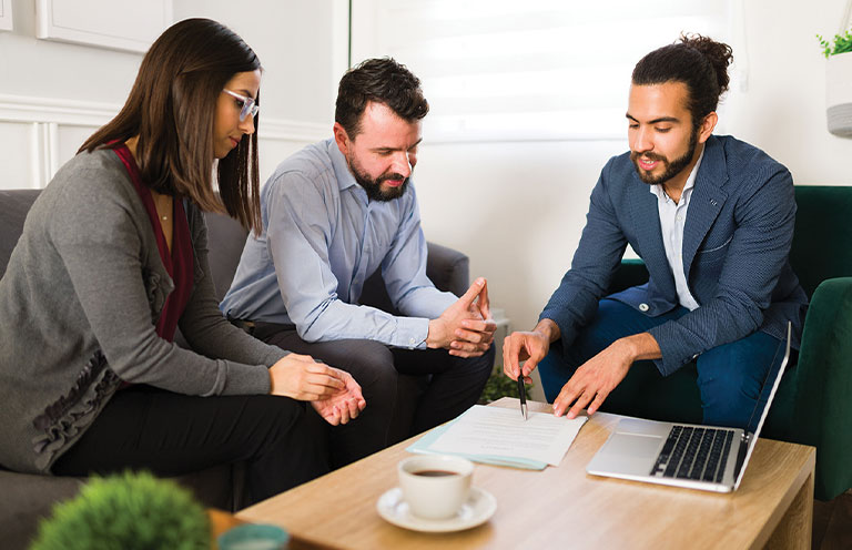 people meeting with insurance agent