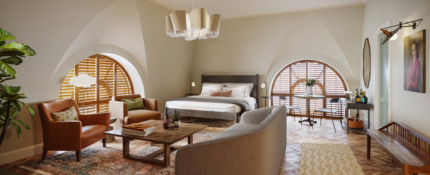The Quoin hotel room rendering in Wilmington, Delaware