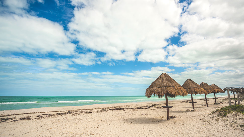 El Cuyo beach on the Gulf of Mexico. Photo by Oscarloro/stock.adobe.com