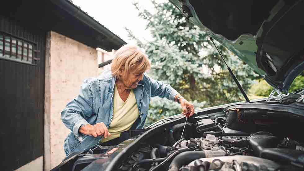 Working on car at home