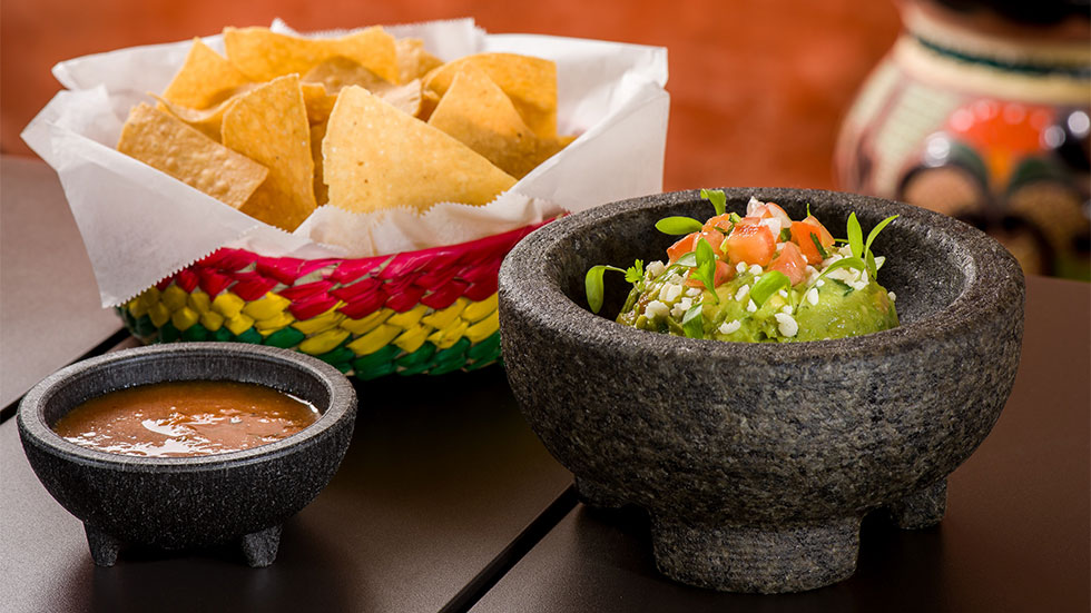 Guacamole, chips, salsa prepared by Cantina Beach, The Ritz-Carlton Key Biscayne, Miami, Florida