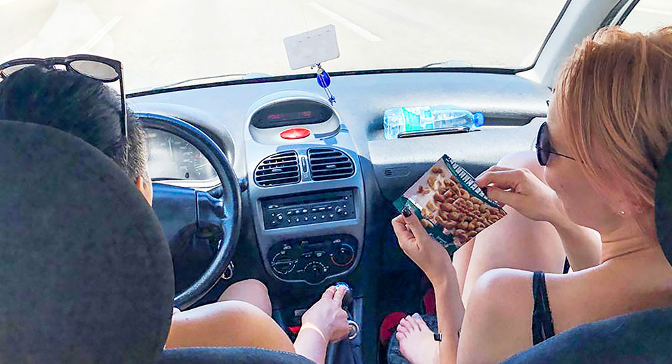 Mix in the car