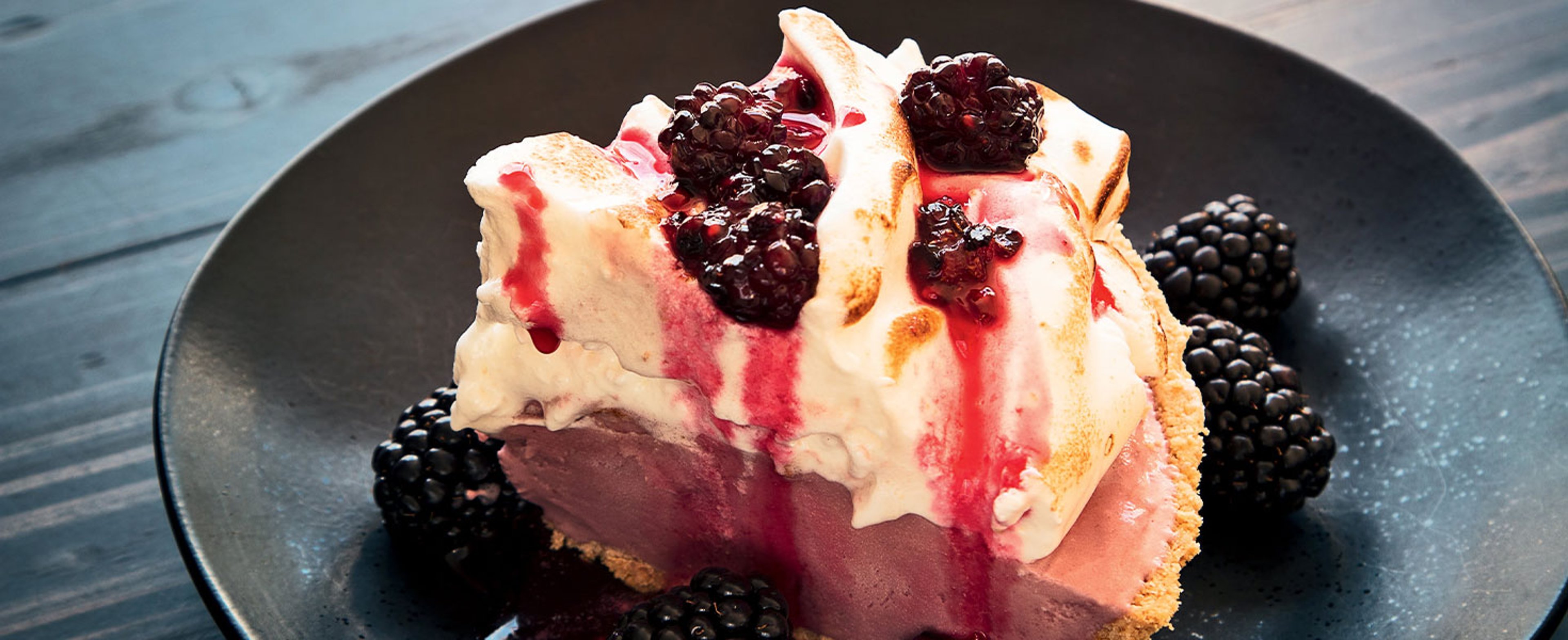 Mile High Blackberry Ice Cream Pie from Shenandoah National Park