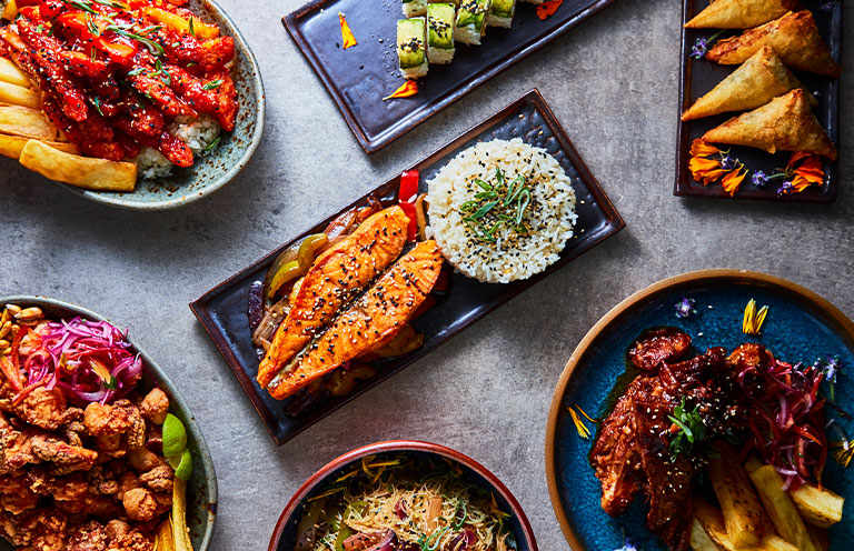 Nikkei food spread