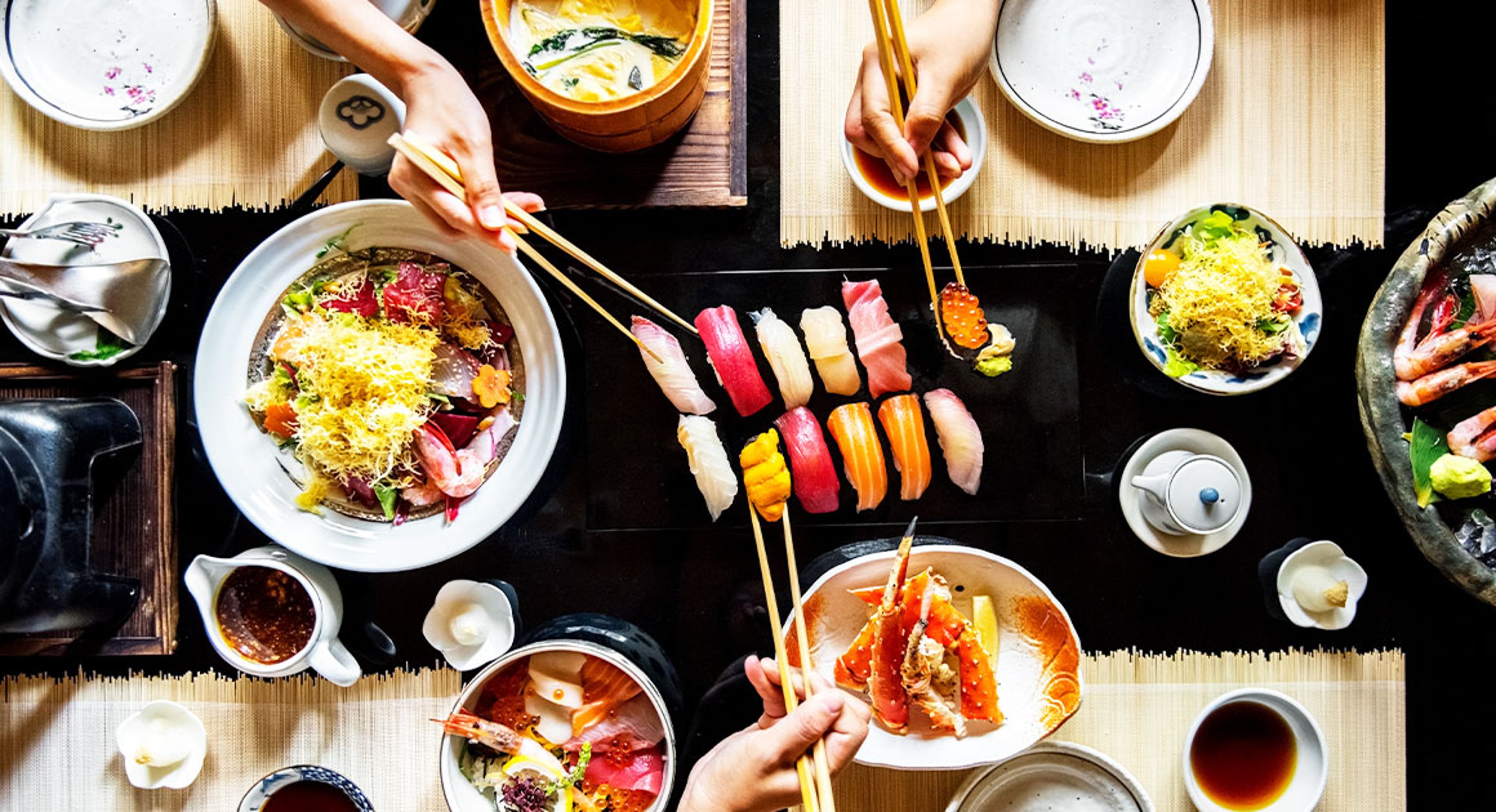 spread of Japanese food
