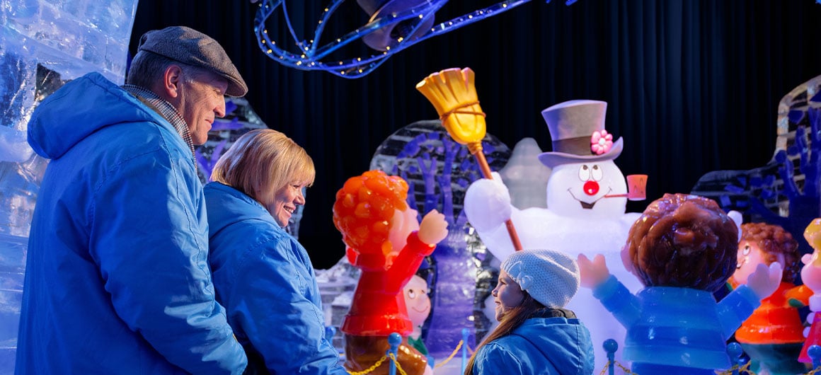 family at a holiday theme resort