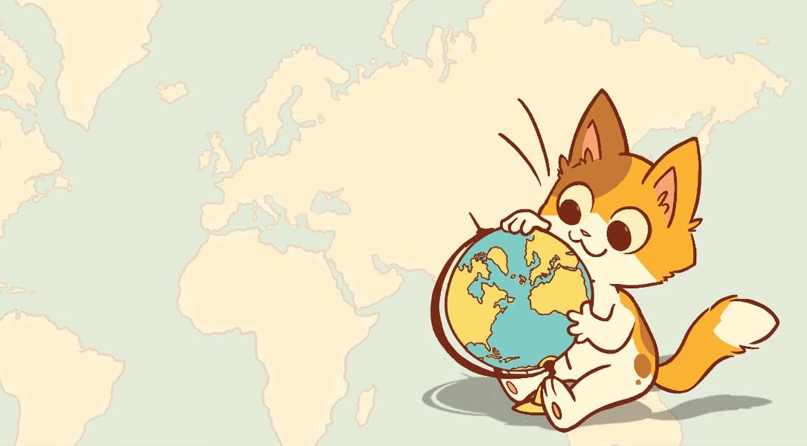 KeeKee with globe