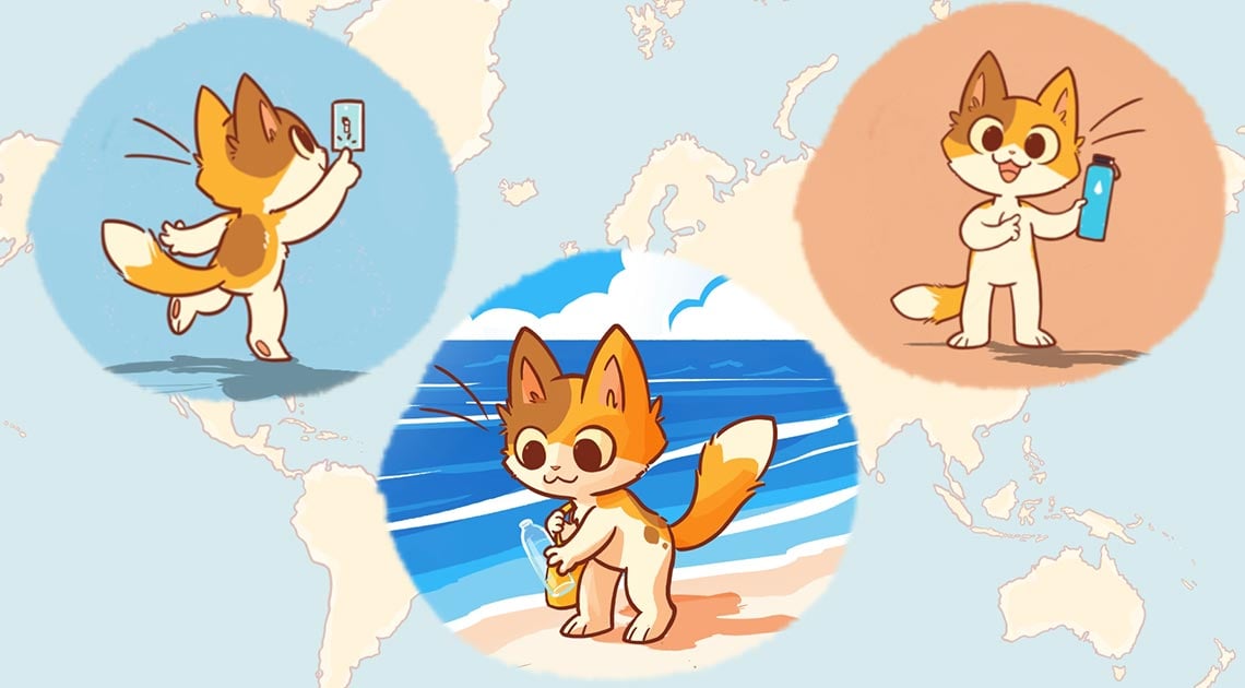 KeeKee celebrating Earth Day