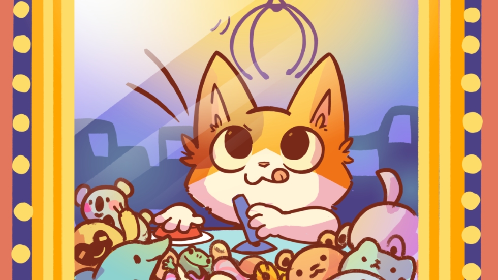 KeeKee picking up trash on the beach for Earth Day
