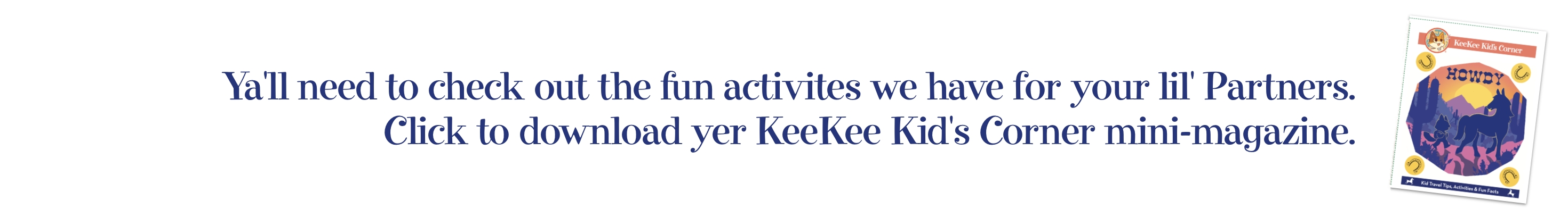 KeeKee's Corner Link to Dude Ranch Activity page