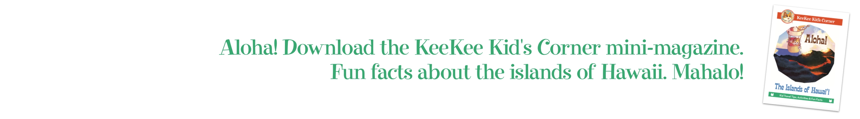 KeeKee's Corner Hawaii Activity Link