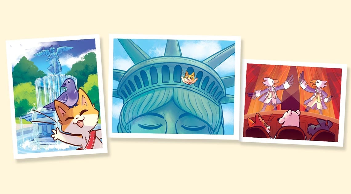 KeeKee with New York landmarks