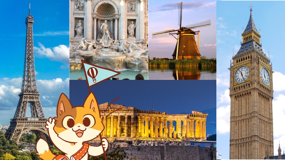 Europe collage of images