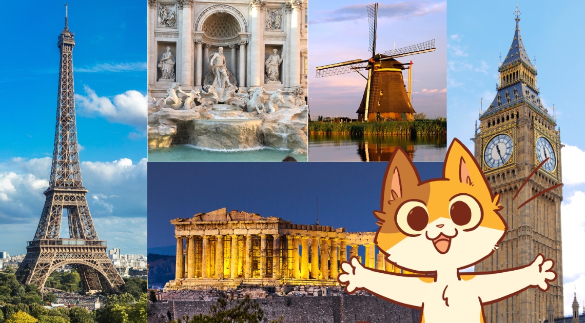 Europe collage of images